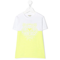 Kenzo Kids Camiseta bicolor com logo - Branco