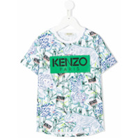 Kenzo Kids Camiseta branca com estampa de logo gráfico - Branco