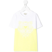 Kenzo Kids Camiseta color block com logo - Amarelo