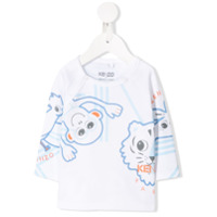 Kenzo Kids Camiseta com animal print - Branco