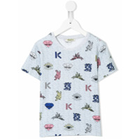 Kenzo Kids Camiseta com aplicação animal - Cinza