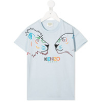 Kenzo Kids Camiseta com estampa Big Cat - Azul
