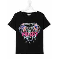 Kenzo Kids Camiseta com estampa de elefante - Preto