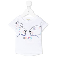 Kenzo Kids Camiseta com estampa de leão - Branco