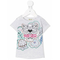 Kenzo Kids Camiseta com estampa de leão - Cinza