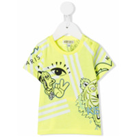 Kenzo Kids Camiseta com estampa de logo - Amarelo