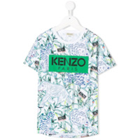Kenzo Kids Camiseta com estampa de logo - Branco