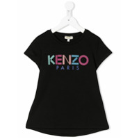Kenzo Kids Camiseta com estampa de logo - Preto