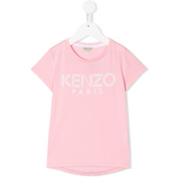 Kenzo Kids Camiseta com estampa de logo - Rosa