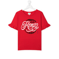 Kenzo Kids Camiseta com estampa de logo - Vermelho