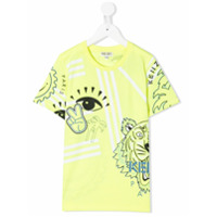Kenzo Kids Camiseta com estampa de tigre - Amarelo