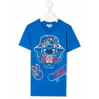 Kenzo Kids Camiseta com estampa de tigre - Azul