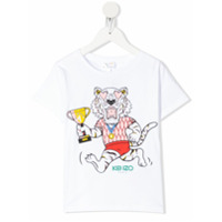 Kenzo Kids Camiseta com estampa de tigre - Branco