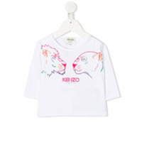 Kenzo Kids Camiseta com estampa de tigre - Branco