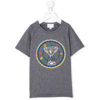 Kenzo Kids Camiseta com estampa de troféu - Cinza