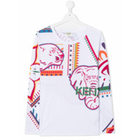 Kenzo Kids Camiseta com estampa gráfica Mini Me - Branco