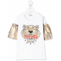 Kenzo Kids Camiseta com mangas metálicas - Branco
