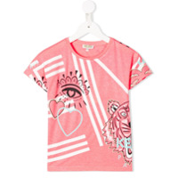 Kenzo Kids Camiseta com mix de estampas - Rosa