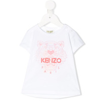 Kenzo Kids Camiseta mangas curtas com estampa de logo - Branco