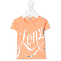 Kenzo Kids Camiseta mangas curtas com estampa de logo - Laranja
