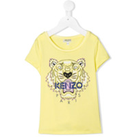 Kenzo Kids Camiseta mangas curtas com estampa de tigre - Amarelo