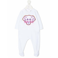 Kenzo Kids elephant embroidered babygrow - Branco