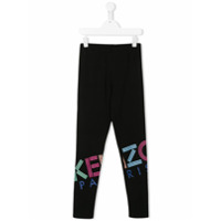 Kenzo Kids Legging com estampa de logo - Preto
