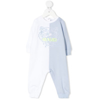 Kenzo Kids Macacão de bebê color block com logo - Branco