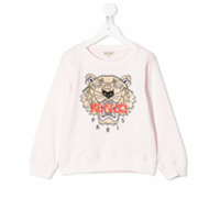 Kenzo Kids Moletom com bordado de tigre - Rosa