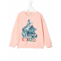 Kenzo Kids Moletom com estampa 'Crazy Jungle' - Rosa