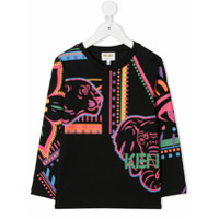 Kenzo Kids Suéter com estampa de logo - Preto