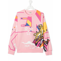 Kenzo Kids Suéter com estampa de logo - Rosa