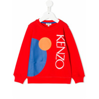 Kenzo Kids Suéter vermelho com estampa geométrica
