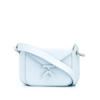 Kenzo logo-plaque envelope crossbody bag - Azul