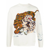 Kenzo Suéter com bordado Cloud Tigers - Neutro