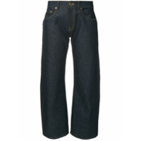 Khaite Calça jeans pantalona cropped 'Wendell' - Azul