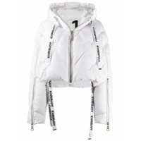 Khrisjoy Jaqueta matelassê com logo - Branco