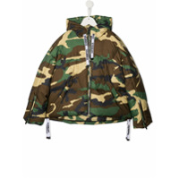 Khrisjoy KIDS Jaqueta matelassê com estampa camuflada - Verde