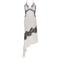 Kiki de Montparnasse Slip dress de seda com renda - Neutro