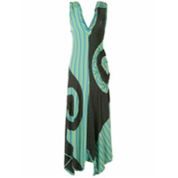 Kiko Kostadinov Vestido longo risca de giz - Verde