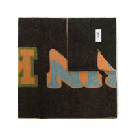 Kirin Cachecol de lã com estampa de logo - Verde