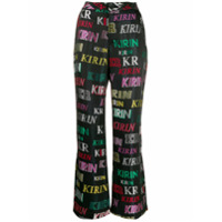 Kirin Calça de pijama com estampa de logo - Preto