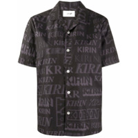 Kirin Camisa mangas curtas com estampa de logo - Preto