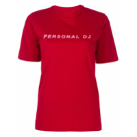 Kirin Camiseta Personal DJ decote careca - Vermelho