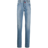 Kiton Calça jeans skinny cintura média - Azul