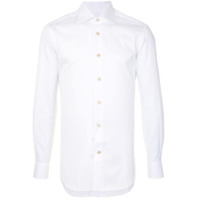 Kiton Camisa com acabamento engomado - Branco