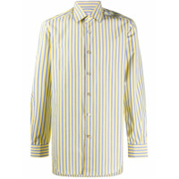 Kiton Camisa de algodão com listras - Amarelo