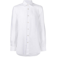 Kiton Camisa de linho com colarinho pontiagudo - Branco