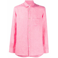 Kiton Camisa de linho com colarinho pontiagudo - Rosa