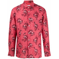Kiton Camisa mangas longas com estampa floral - Rosa